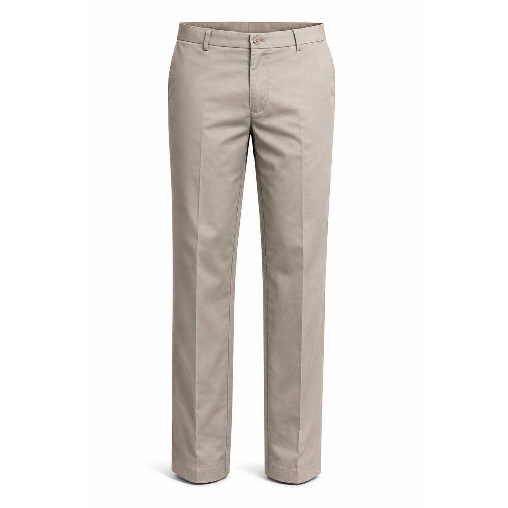 Savane Tailored 2U Comfort Waist Khaki Pants 36x34 Beige Dress Pants Mens